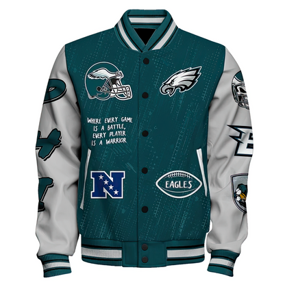NFL Philadelphia Eagles Fly Saquon Fly Varsity Jacket