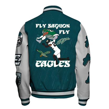 NFL Philadelphia Eagles Fly Saquon Fly Varsity Jacket