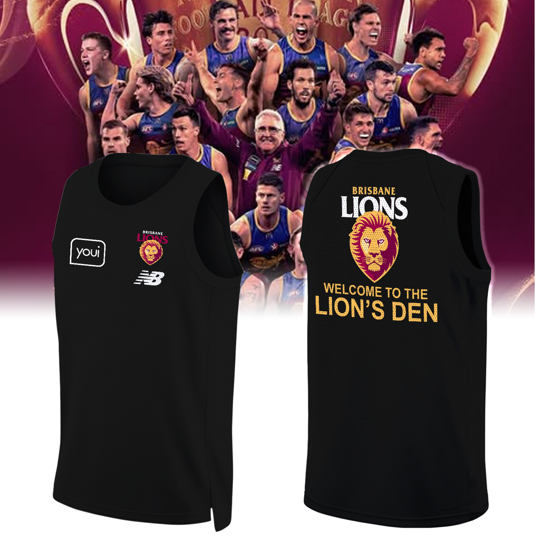Brisbane Lions Football Club AFL Season 2025 V1 Basketball Jersey Round Neck