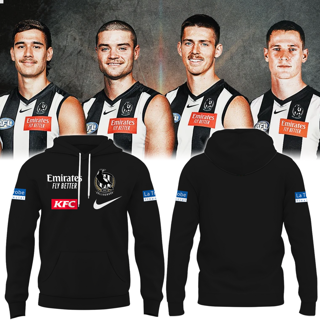 Collingwood Football Club TM AFL Season 2025 V2 Hoodie
