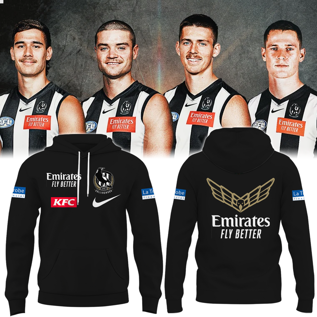 Collingwood Football Club TM AFL Season 2025 V1 Hoodie