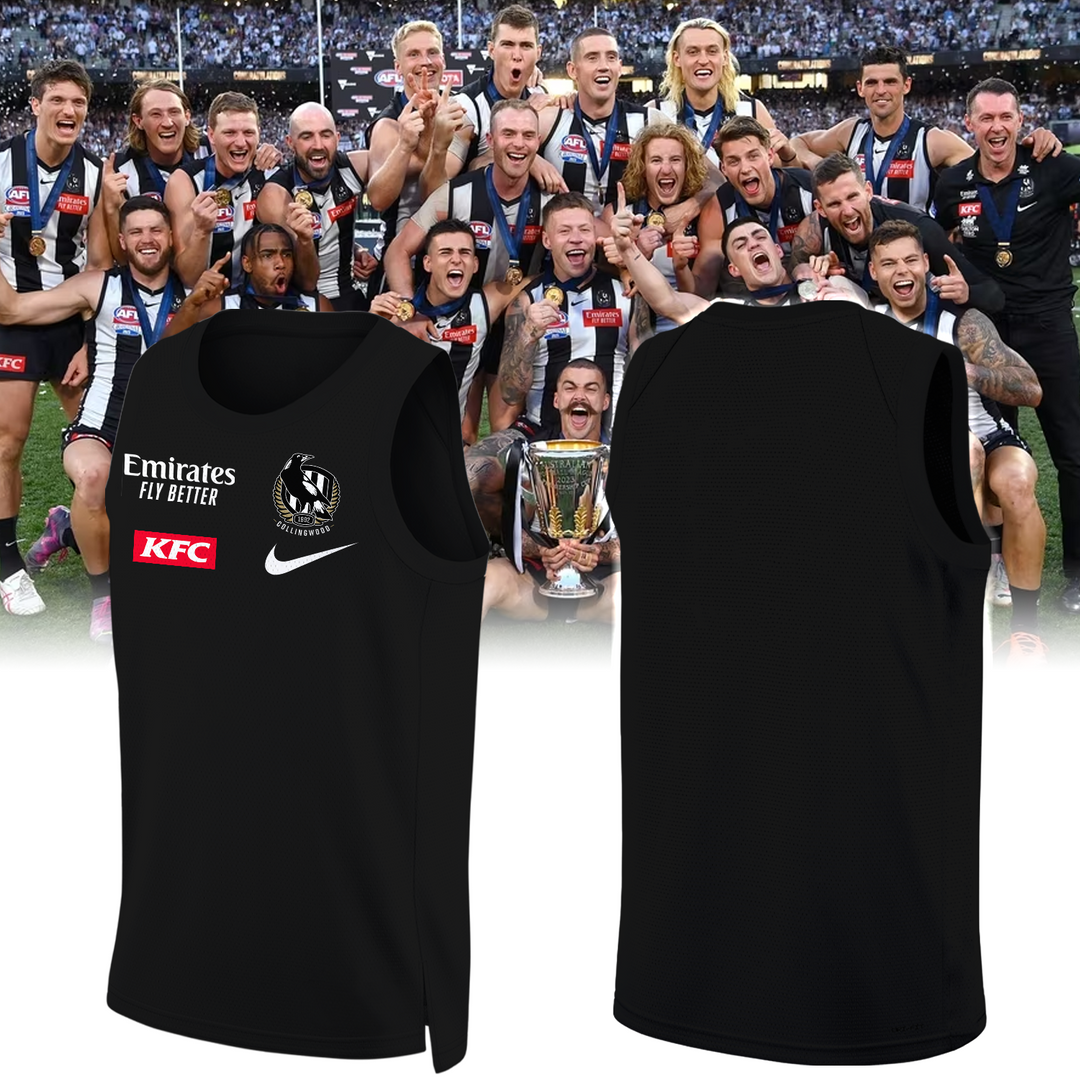 Collingwood Football Club TM AFL Season 2025 V3 Basketball Jersey Round Neck
