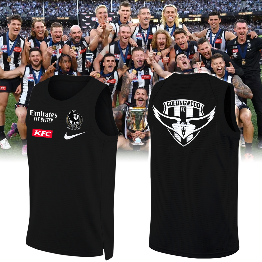 Collingwood Football Club TM AFL Season 2025 V1 Basketball Jersey Round Neck