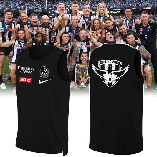 Collingwood Football Club TM AFL Season 2025 V1 Basketball Jersey Round Neck