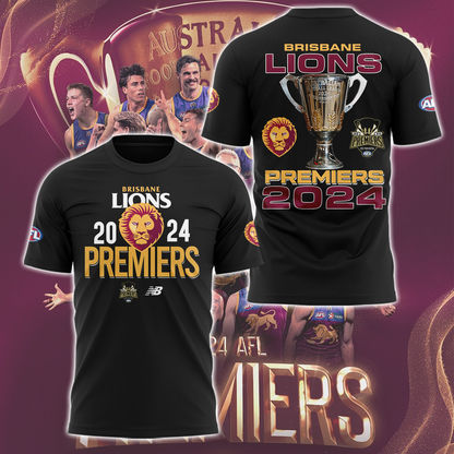 Brisbane Lions AFL Premiers 2024 Limited Edition V7 T-shirt