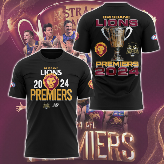 Brisbane Lions AFL Premiers 2024 Limited Edition V7 T-shirt