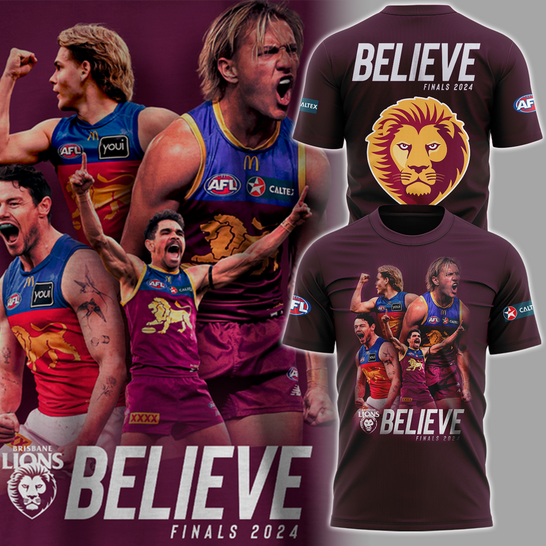 Brisbane Lions AFL Premiers 2024 Limited Edition V12 T-shirt