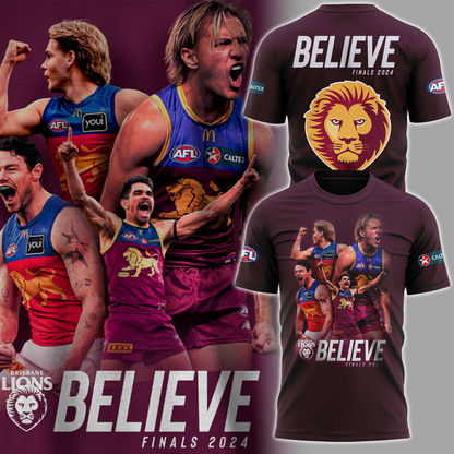 Brisbane Lions AFL Premiers 2024 Limited Edition V12 T-shirt