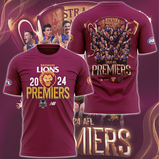 Brisbane Lions AFL Premiers 2024 Limited Edition V1 T-shirt