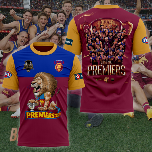 Brisbane Lions AFL Premiers 2024 Limited Edition V3 T-shirt