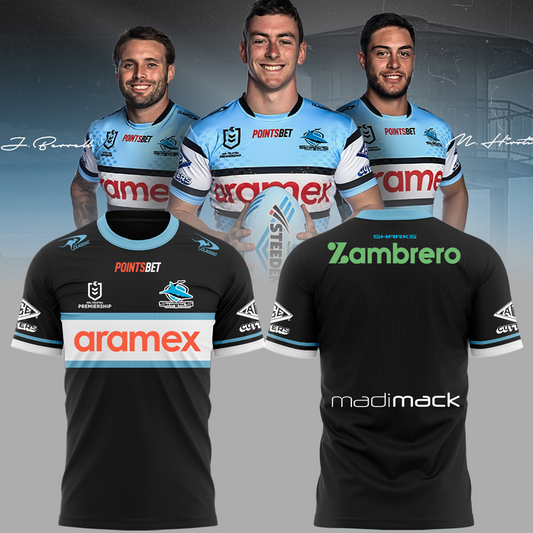 Cronulla Sharks NRL New Season V8 T-Shirt TM