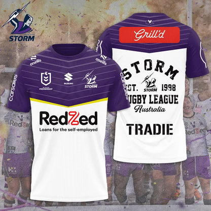 Melbourne Storm NRL 2025 Limitted Edition T-Shirt TM - You will save more when you buy the clothes and hat combo V14