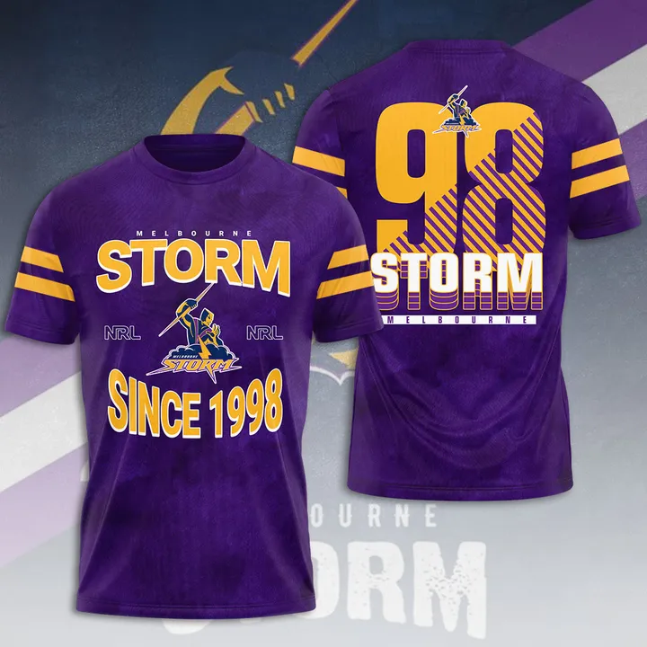 Melbourne Storm NRL 2025 Limitted Edition T-Shirt TM - You will save more when you buy the clothes and hat combo V10