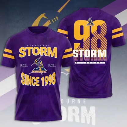 Melbourne Storm NRL 2025 Limitted Edition T-Shirt TM - You will save more when you buy the clothes and hat combo V10