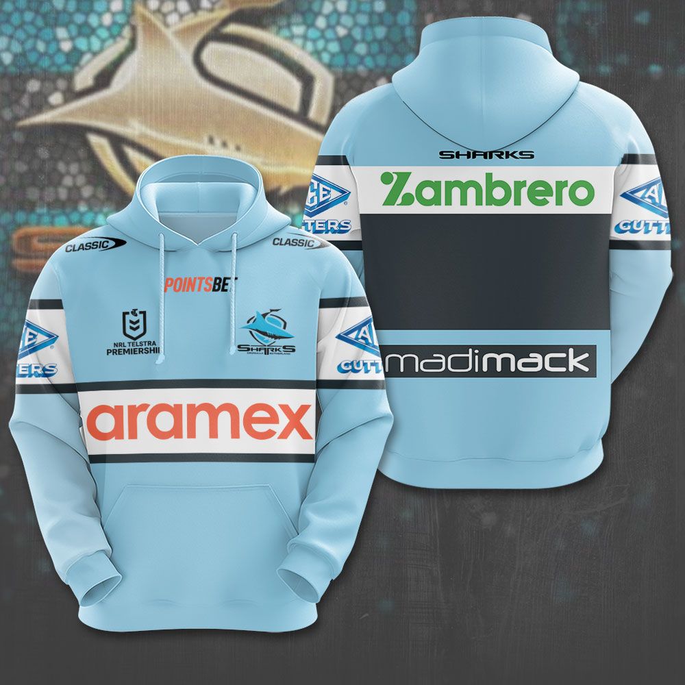 Cronulla-Sutherland Sharks New Season Hoodie TM NTA V1