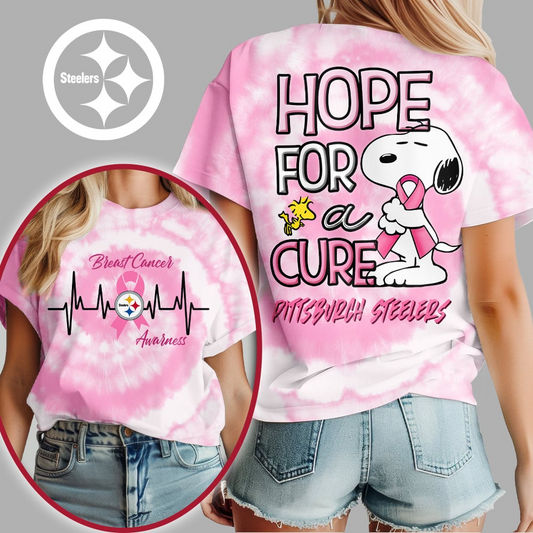 PS Premium Breast Cancer Awareness Snoopy Hope For A Cure Shirt DDT NTL