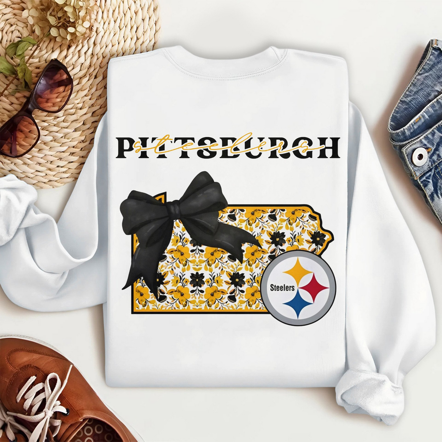 PS Premium NFL Cozy State Bow Sweatshirt DDT NTL