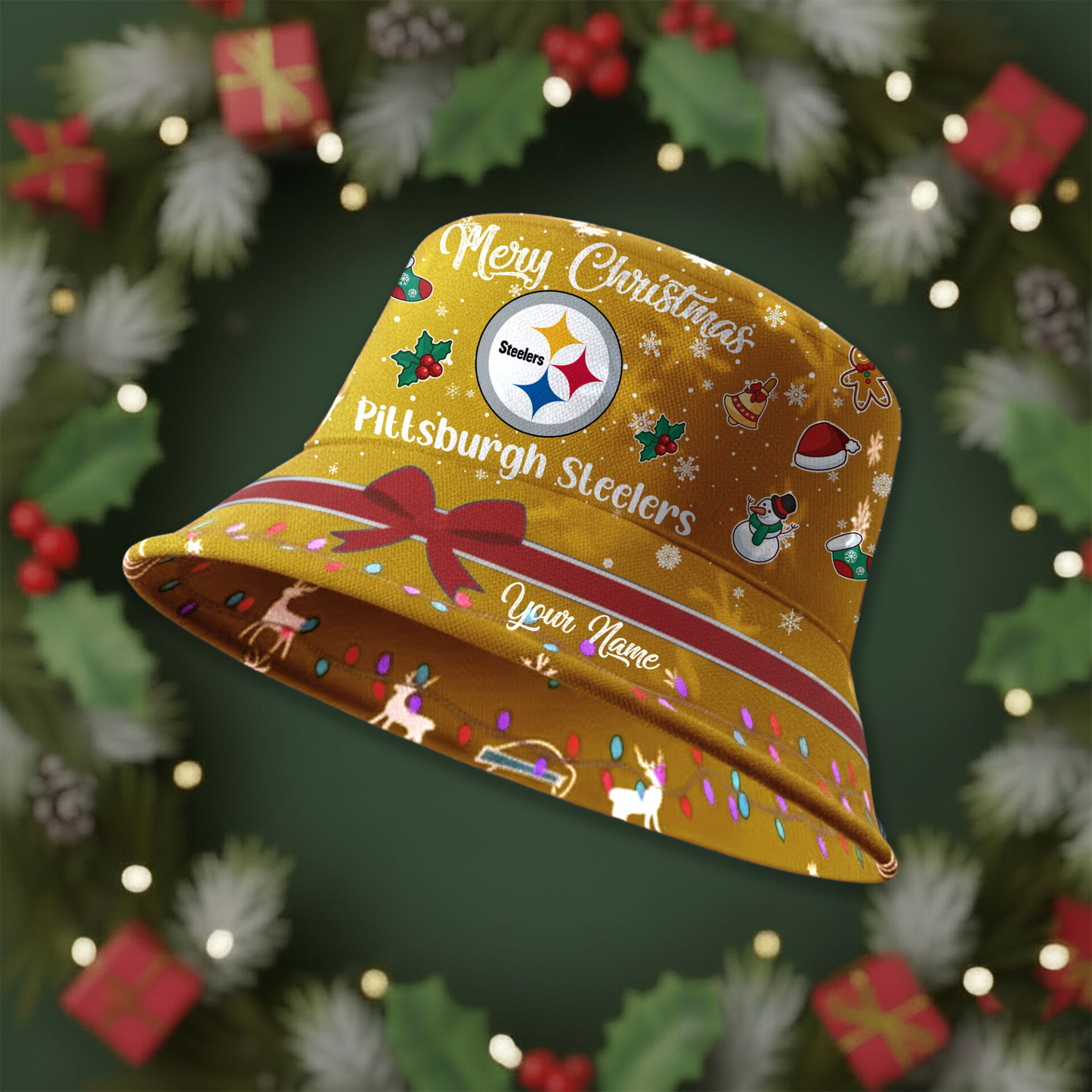 PS Premium NFL Merry Christmas Bucket Hat DDT CTND