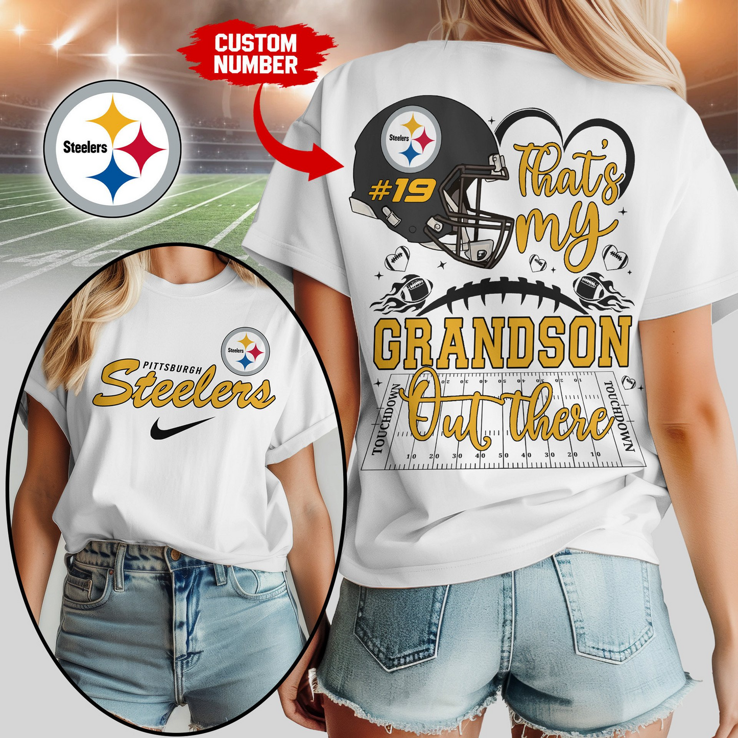 PS Premium NFL That My Grandson Out There Shirt DDT NTL