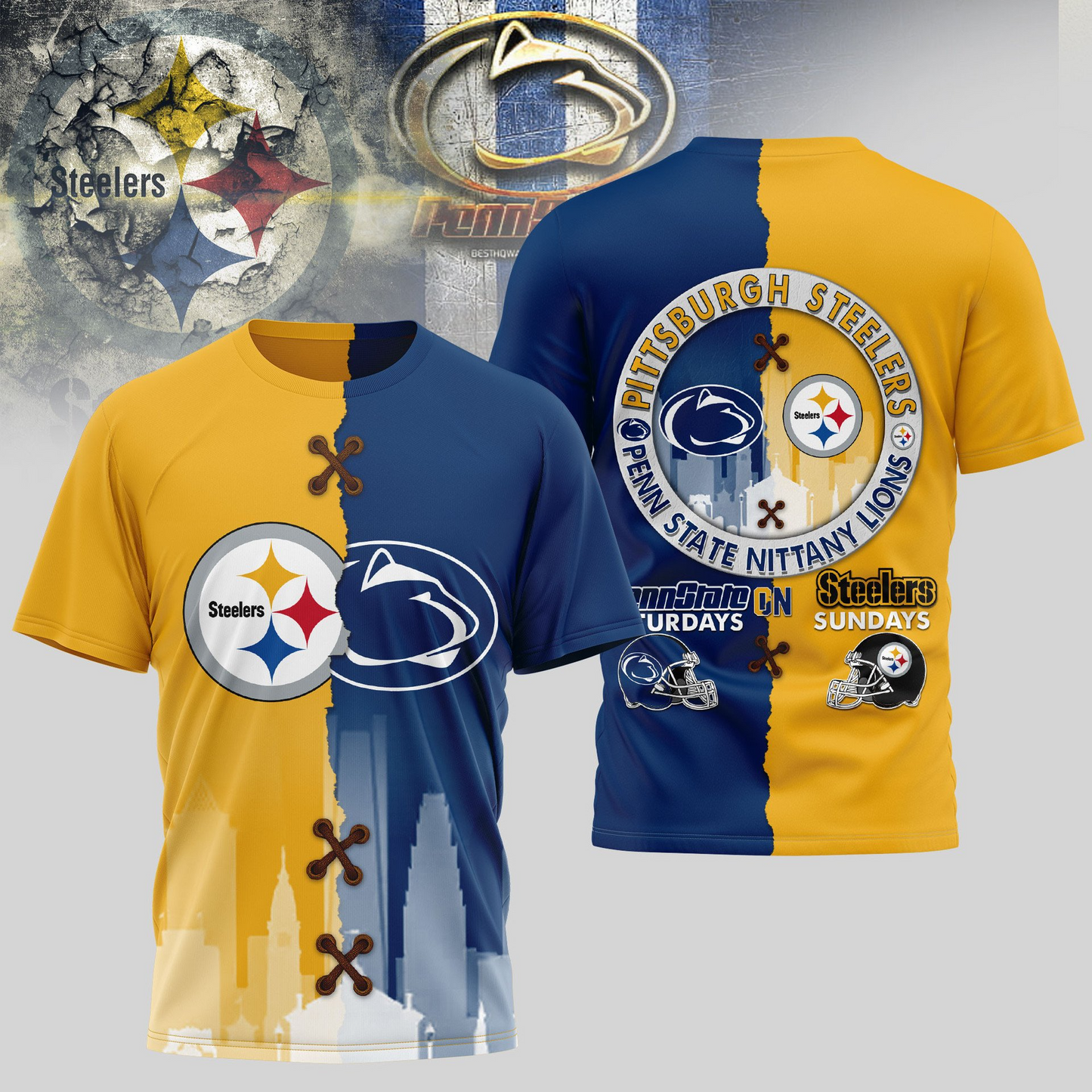 PS Premium NFL x NCAA 3D T-shirt DDT NTL
