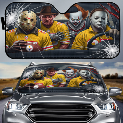 PS x NFL Horror Car Sunshade For Fan DDT CTND