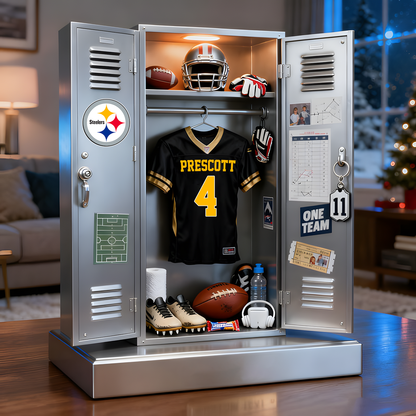 PS X NFL Personalized American football player wardrobe sculpture desktop ornament V1 NAK NHT