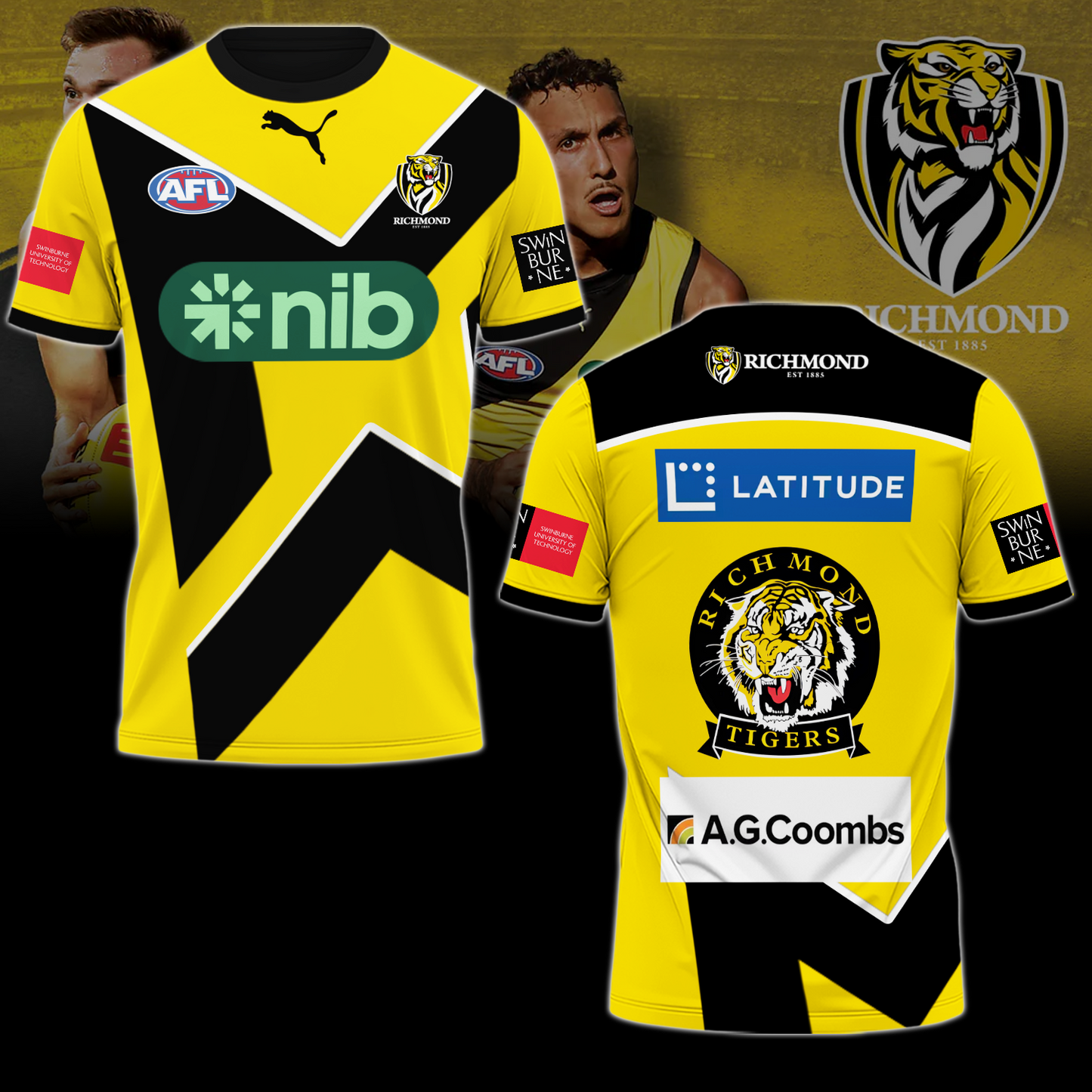 Richmond Football Club AFL Limited Edition T-Shirt TM - You will save more when you buy the clothes and hat combo V1