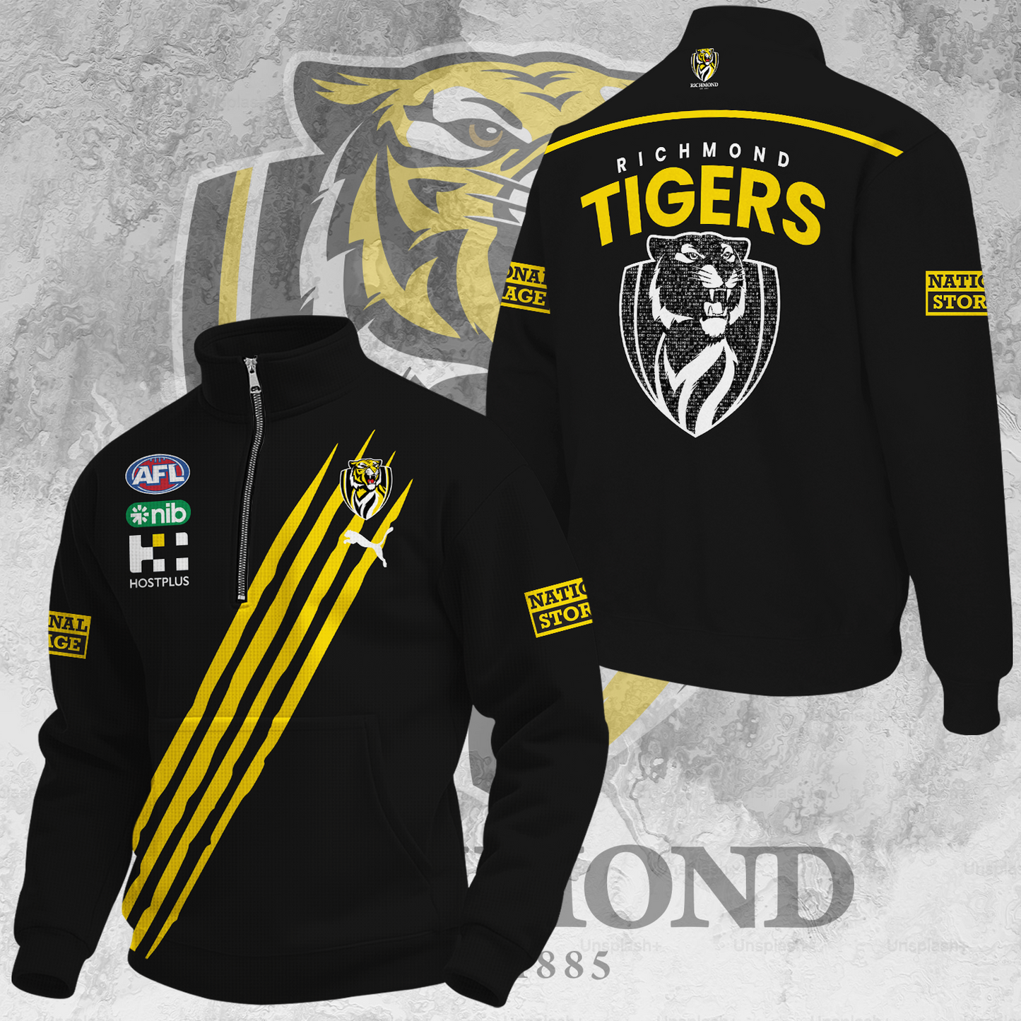 Richmond Football Club AFL Tigers Limited Edition New Hoodie 2025 TM V1