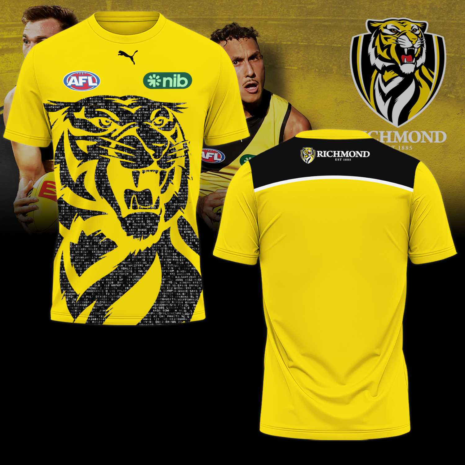 Richmond Football Club AFL Tigers Limited Edition T-Shirt TM V4