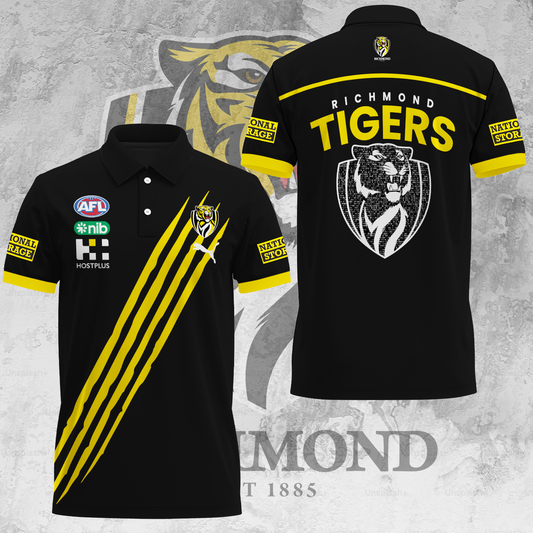 Richmond Football Club AFL Tigers Special Edition Polo Shirt TM V1