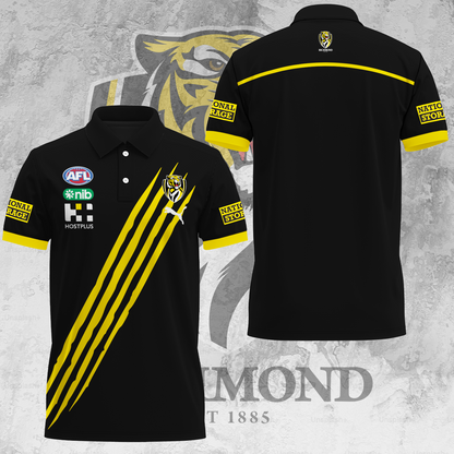Richmond Football Club AFL Tigers Special Edition Polo Shirt TM V2
