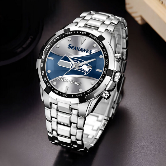SEA x NFL Alloy Men Quartz Watch - Custom Name DATND TANTD