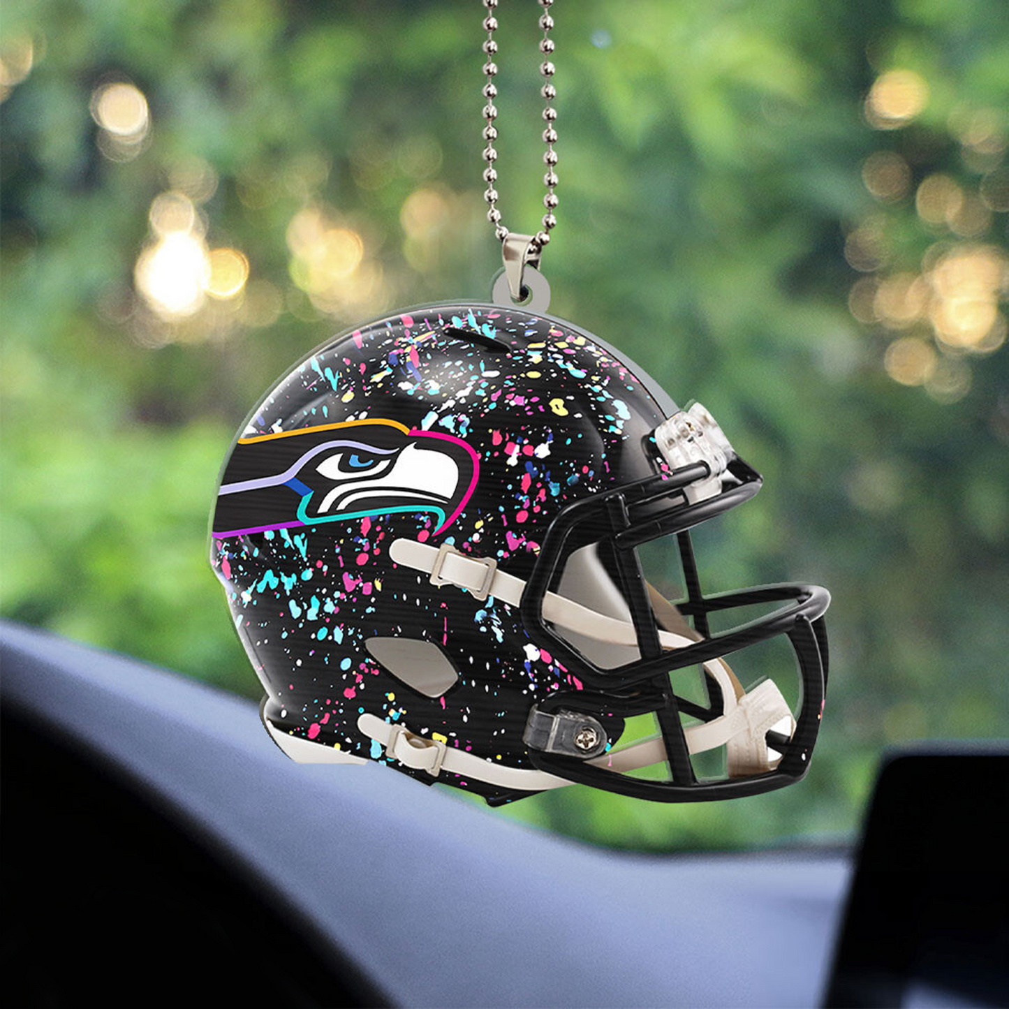SEA x NFL Custom Shape 2-sided Car Ornament DATND TANTD