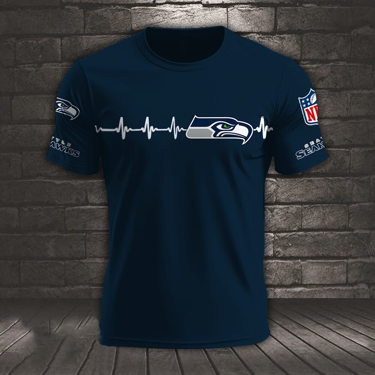 SEA x NFL Heart Rate Map Special 3D Shirt DatND ThuongNH