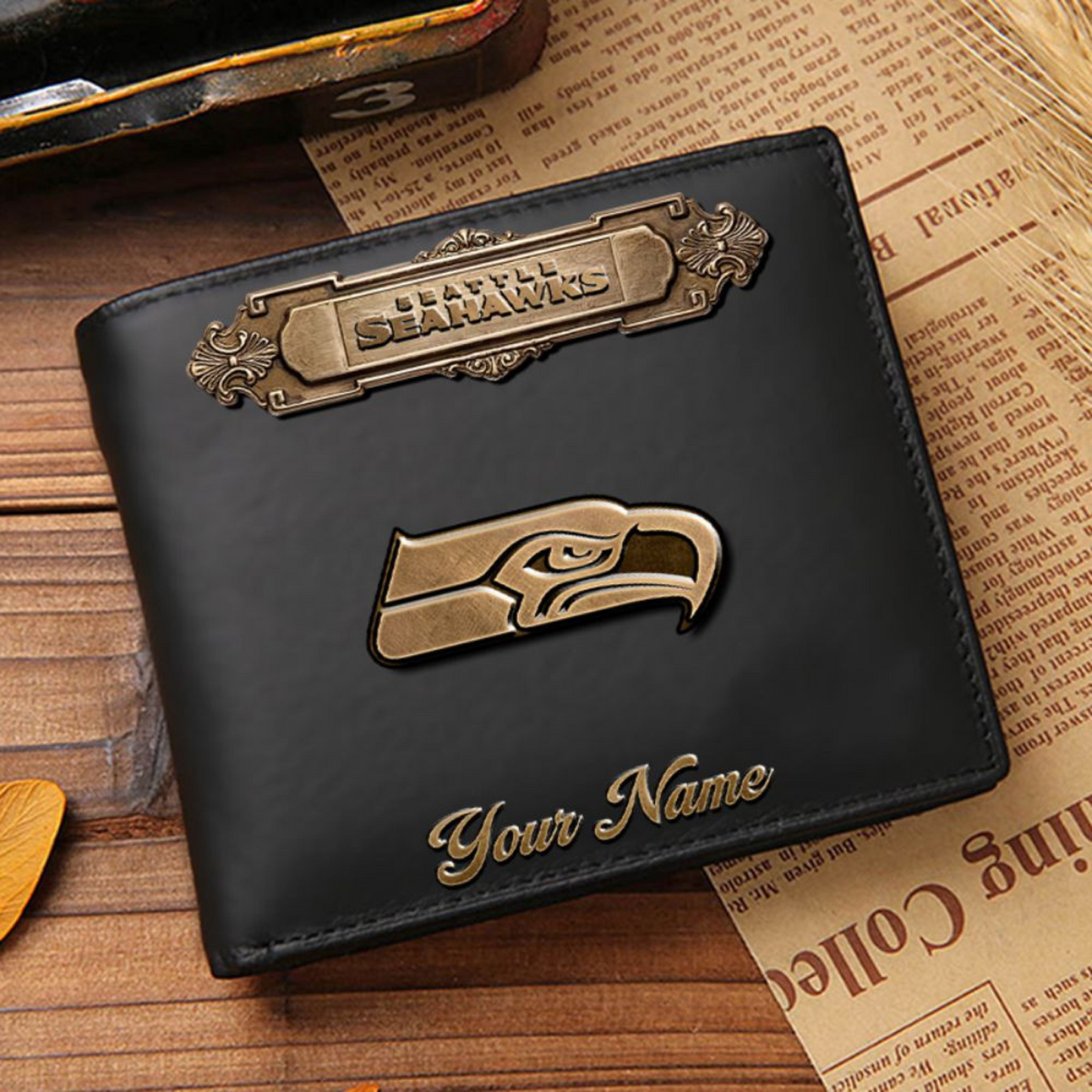 SEA x NFL Premium Leather Wallet DatND DVT