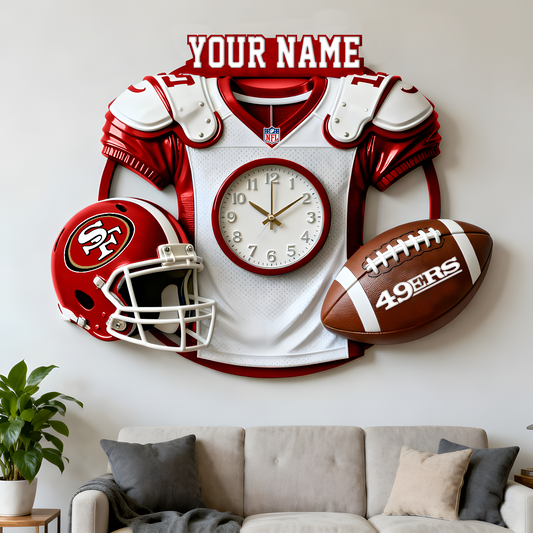 SF X NFL Jersey Sculpture Clock V1 NAK NHT