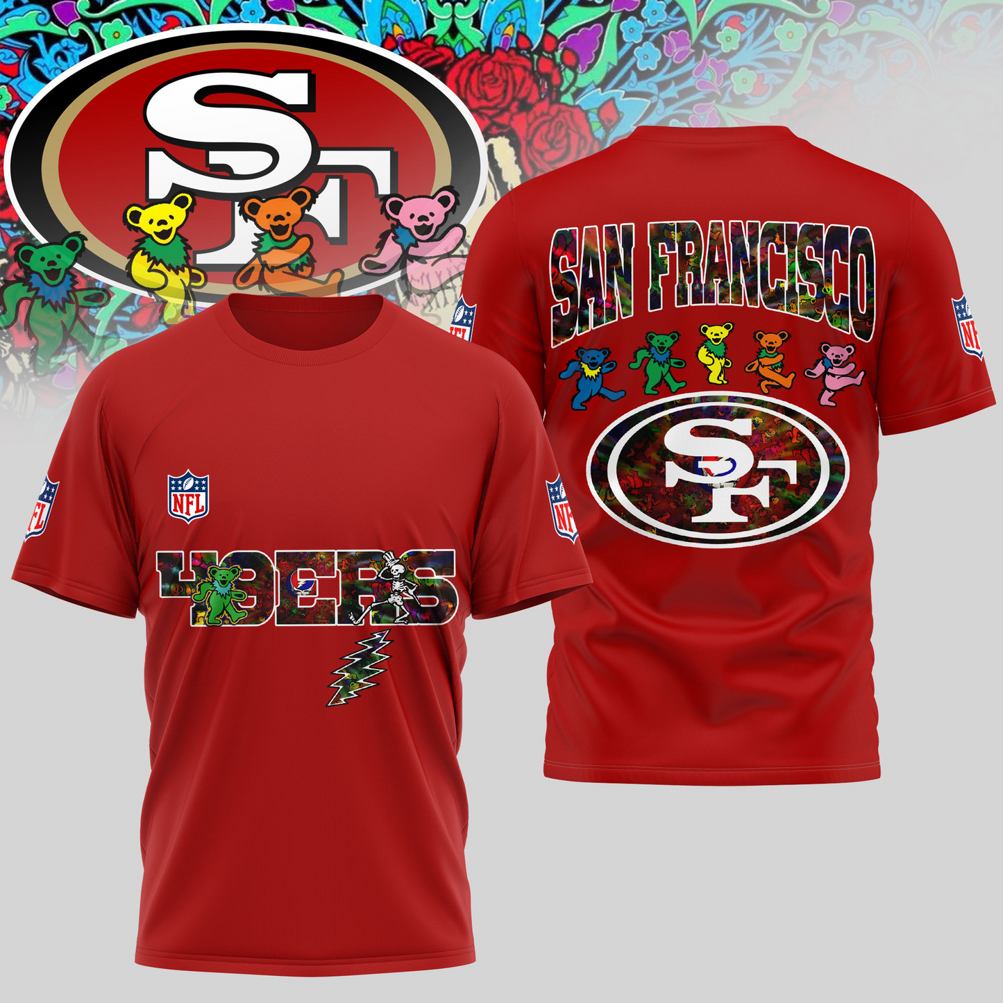 SF49 Premium NFL Dancing Bear T-Shirt DDT HLPHUONG