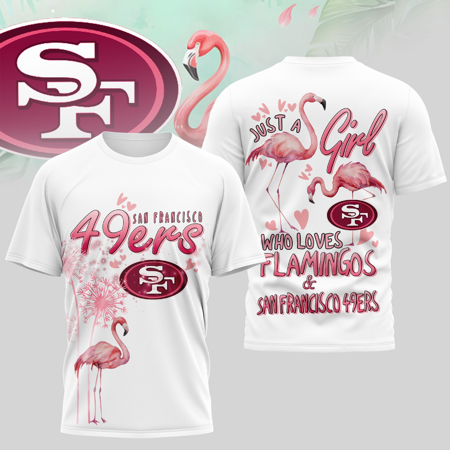 SF49 Premium NFL Flamingo 3D Shirt DDT NTL