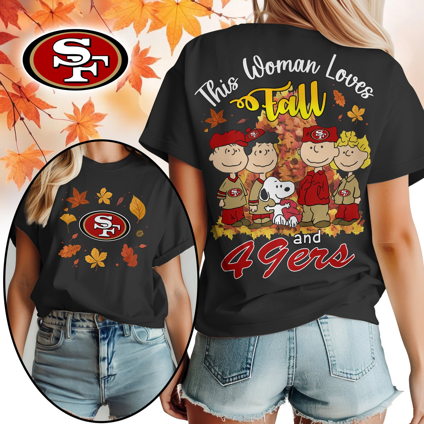 SF49 Premium NFL This Woman loves fall 3D Shirt DDT CTND
