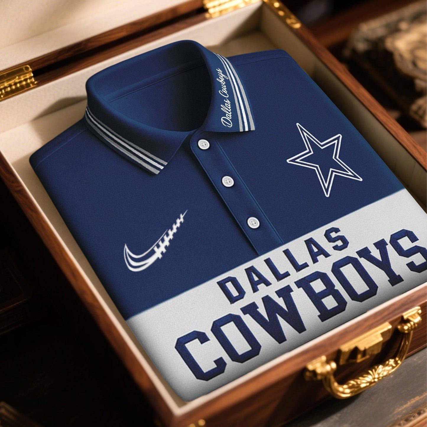 SIGNATURE NFL X DAL BUSINEES CLASSIC LONG POLO SHIRT NDT NHM