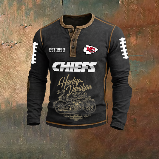 Signature NFL X KCC V2 Harley 3D Long Sleeve Shirt NDT TDT 2210