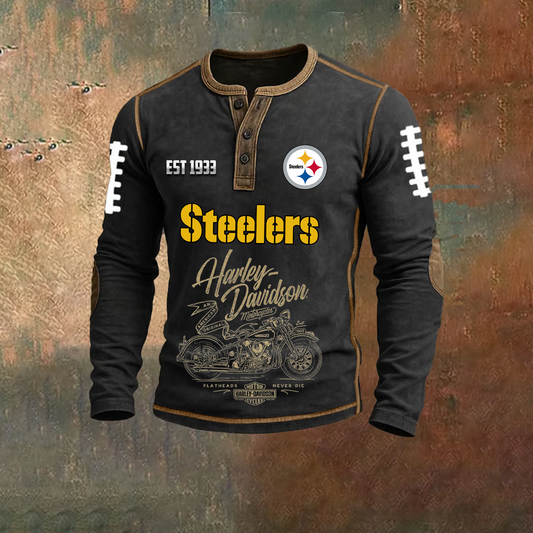Signature NFL X PIT V2 Harley 3D Long Sleeve Shirt NDT TDT 2210