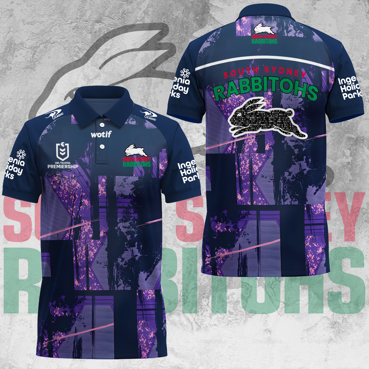 South Sydney Rabbitohs NRL 2025 Limited Edition Polo Shirt TM V1