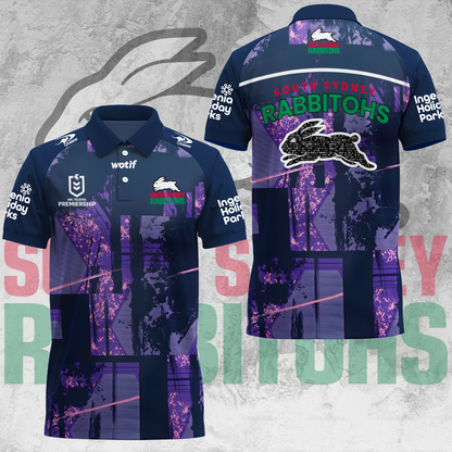 South Sydney Rabbitohs NRL 2025 Limited Edition Polo Shirt TM V1