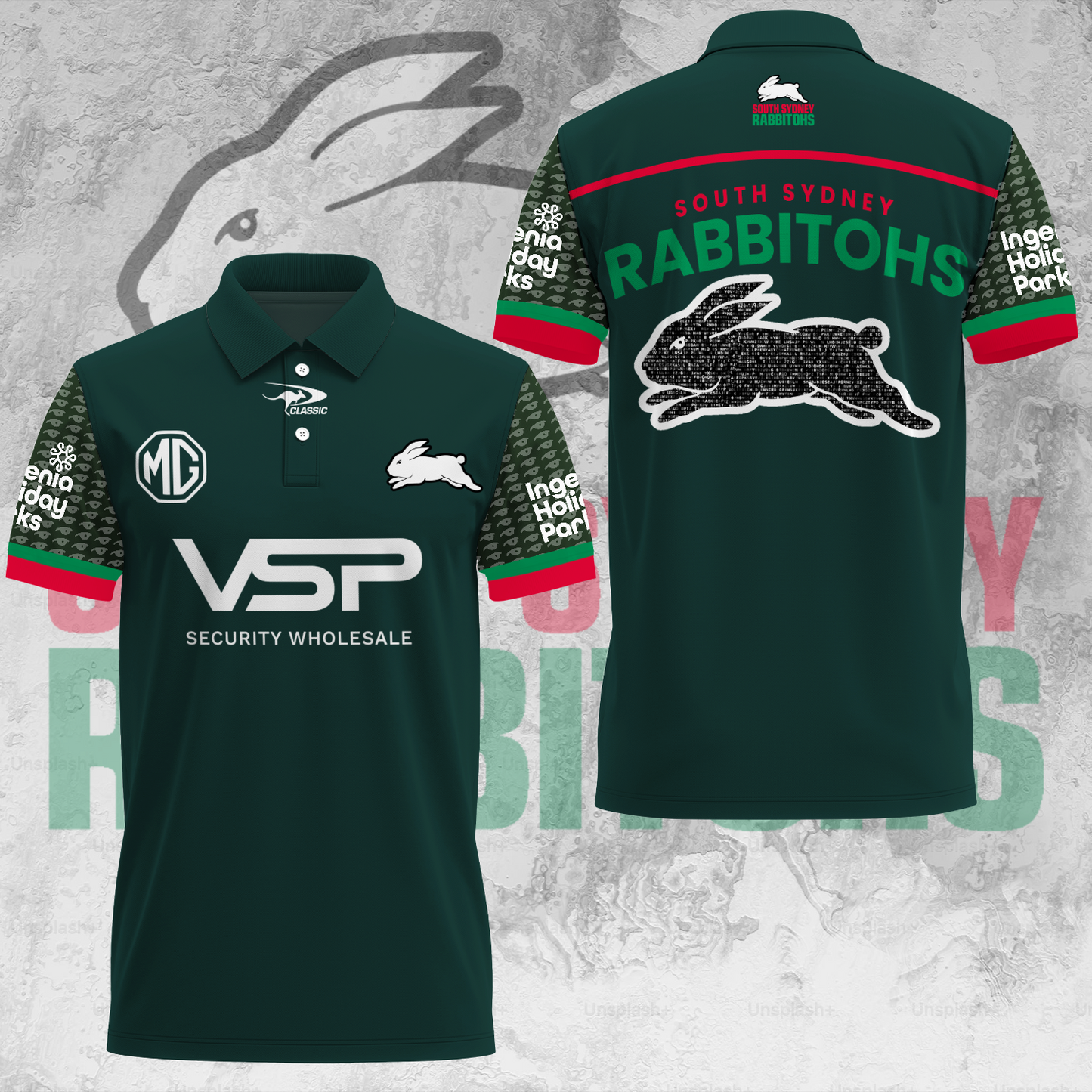 South Sydney Rabbitohs NRL 2025 Limited Edition Polo Shirt TM - Super Savings When Buying Combo - Super Savings When Buying Combo V1