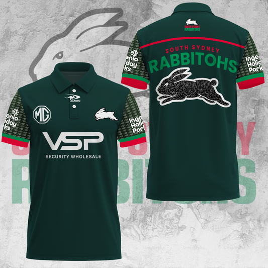 South Sydney Rabbitohs NRL 2025 Limited Edition Polo Shirt TM - Super Savings When Buying Combo - Super Savings When Buying Combo V1