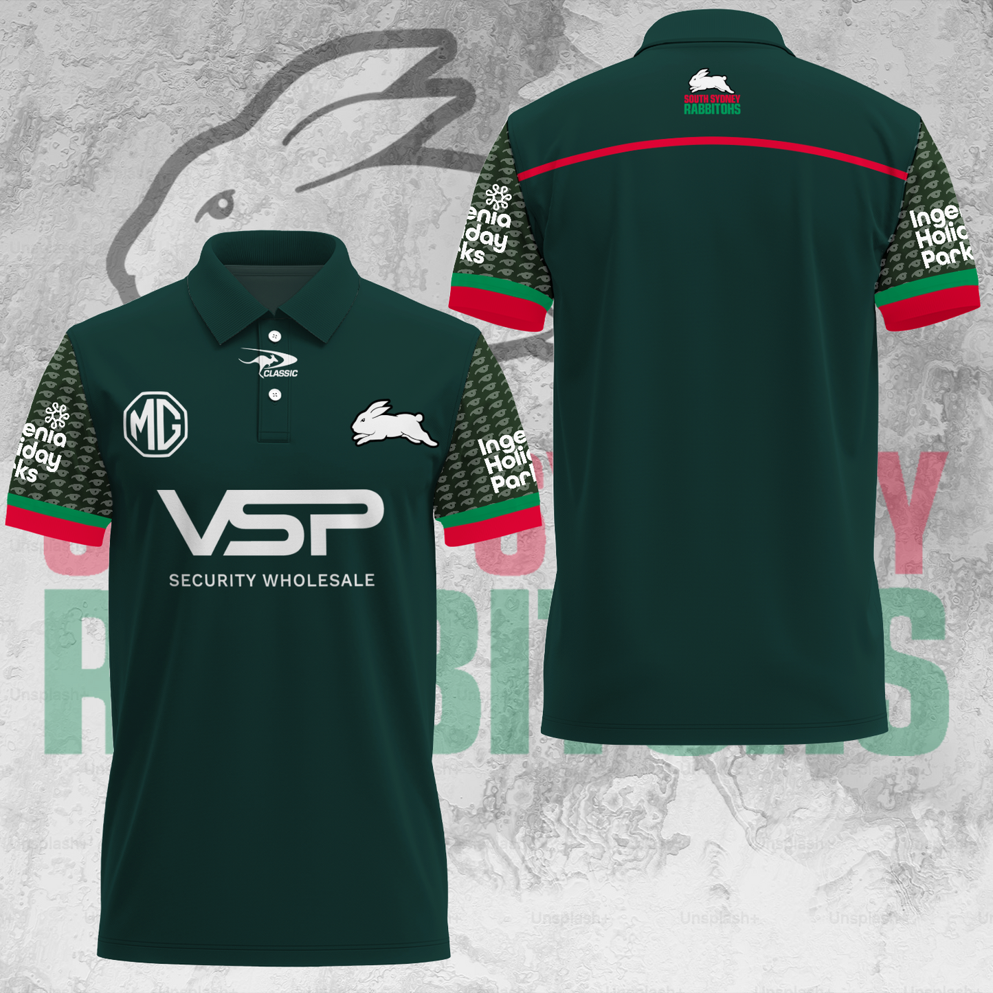 South Sydney Rabbitohs NRL 2025 Limited Edition Polo Shirt TM - Super Savings When Buying Combo - Super Savings When Buying Combo V2