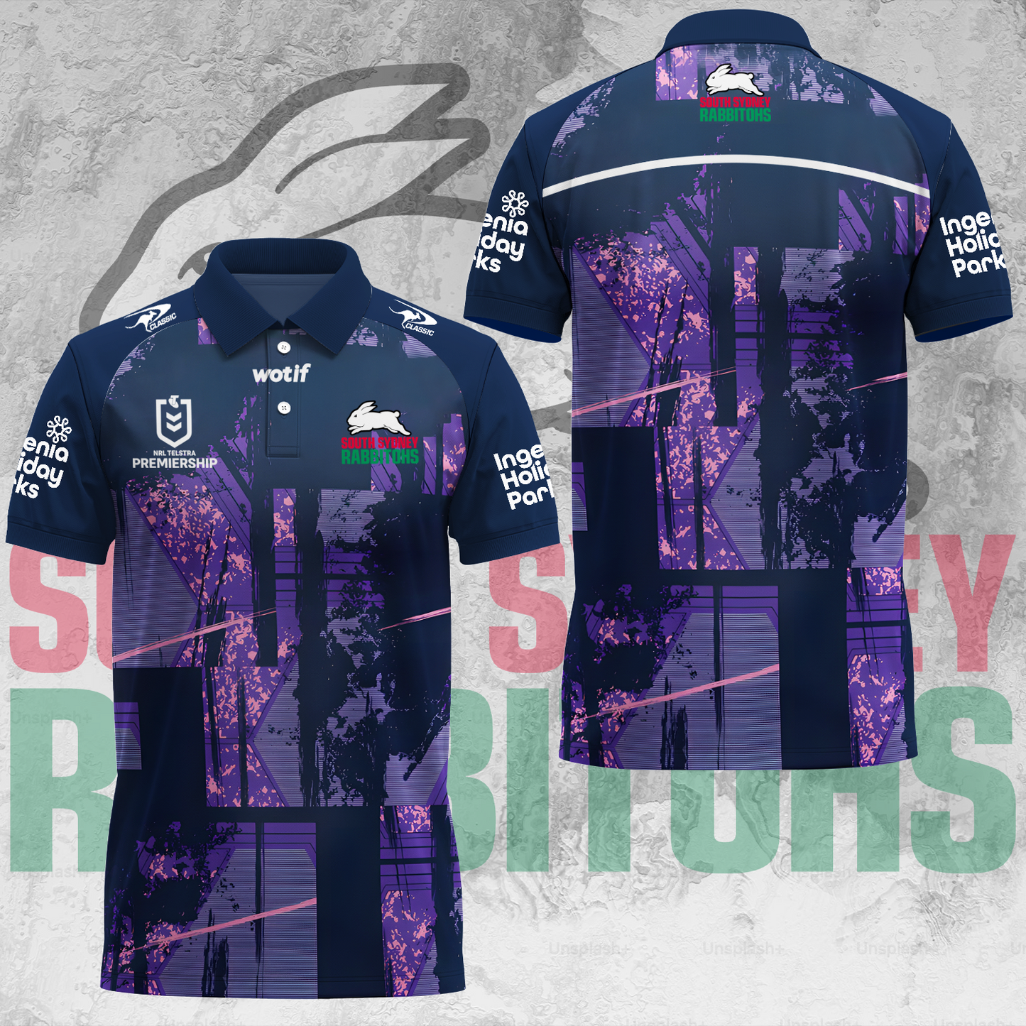 South Sydney Rabbitohs NRL 2025 Limited Edition Polo Shirt TM V3
