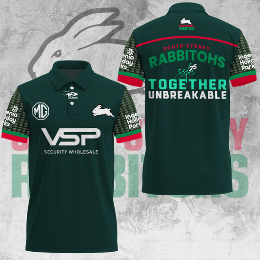 South Sydney Rabbitohs NRL 2025 Limited Edition Polo Shirt TM - Super Savings When Buying Combo - Super Savings When Buying Combo V3