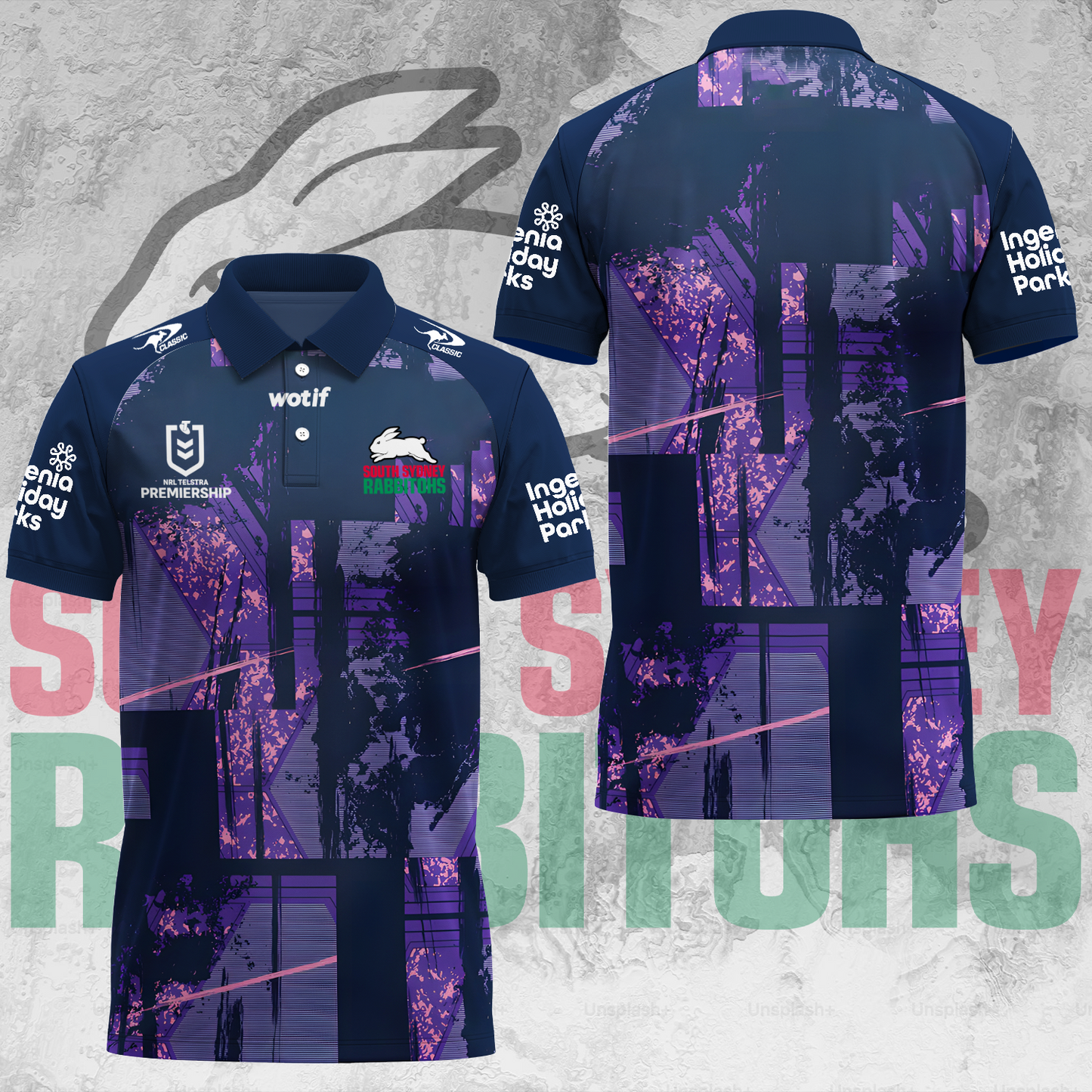 South Sydney Rabbitohs NRL 2025 Limited Edition Polo Shirt TM V4